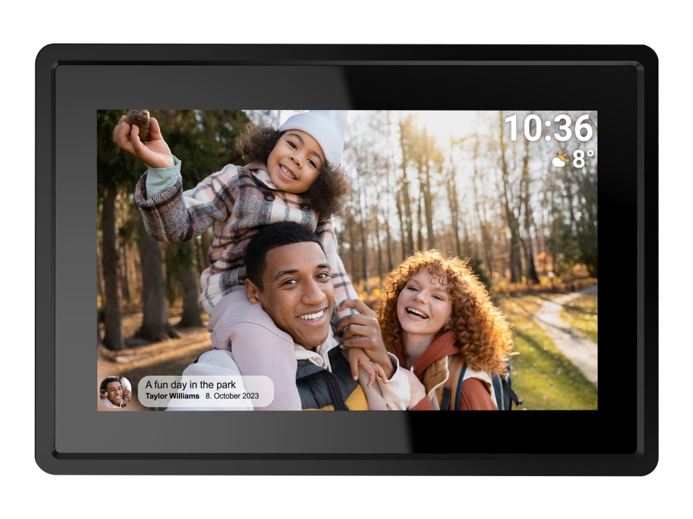 DENVER PFF-725B - Digital fotoram - 8 GB - 7 - 1024 x 600 - svart