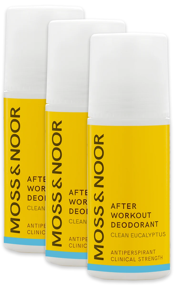 Moss & Noor After Workout Deodorant Clean Eucalyptus 3 pack 180 ml