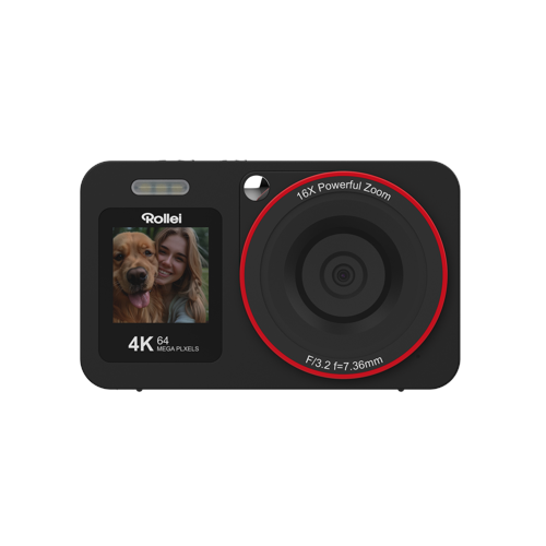 Rollei - Compactline Dual Screen Digital Camera - 64 MP - 4K