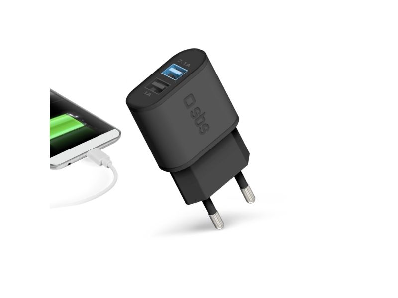 SBS TETR2USB31AFAST, inomhus, AC, 5 V, Svart