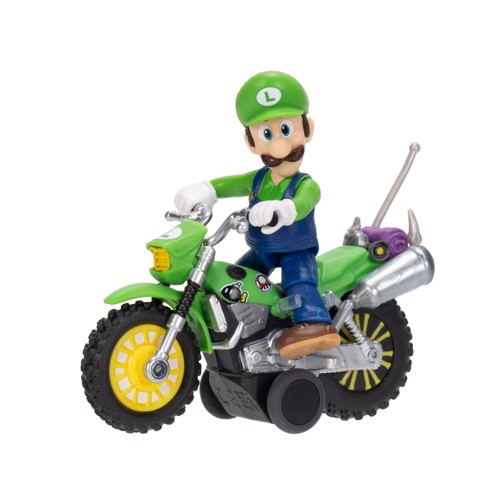 Super Mario Galaxy Movie 2.5in Figure with Pull Back Motorcycle Luigi