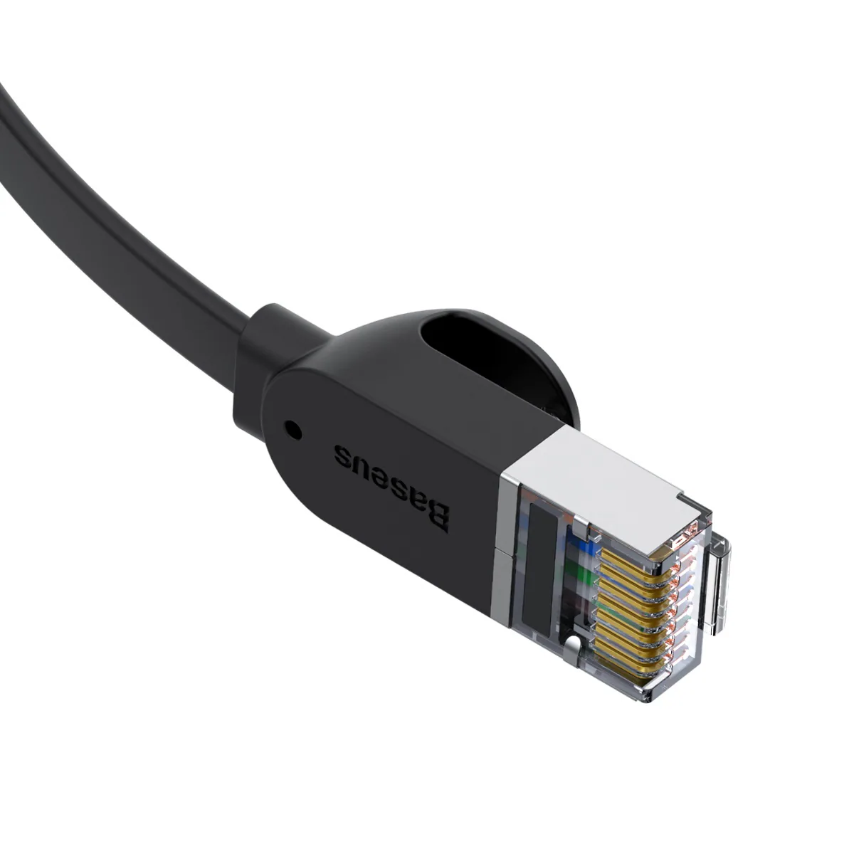 Baseus Höghastighets flat Ethernet CAT6 RJ45 nätverkskabel 1m - svart, bild 3
