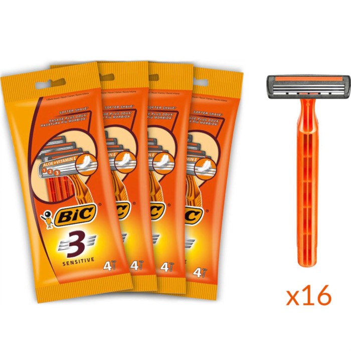 BIC 3 Sensitive Multipack rakhyvlar 16 st