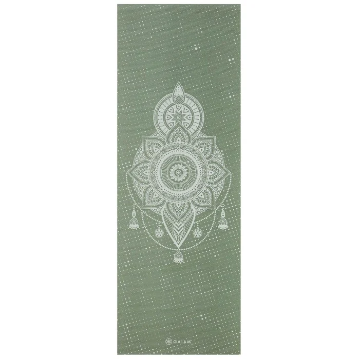 Gaiam Celestial Green Yoga Mat 5 mm Classic Printed