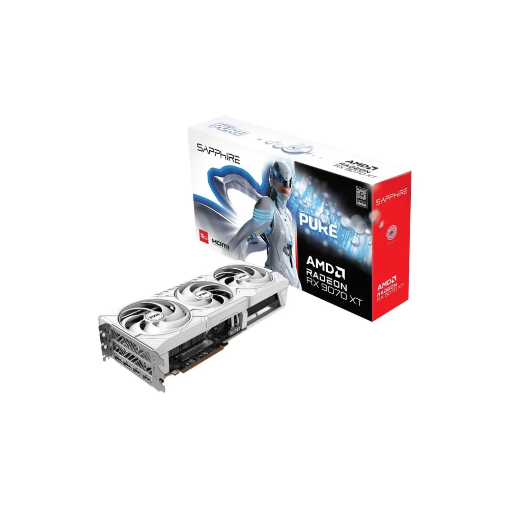 SAPPHIRE PURE AMD Radeon RX 9070 XT GAMING OC 16GB grafikkort