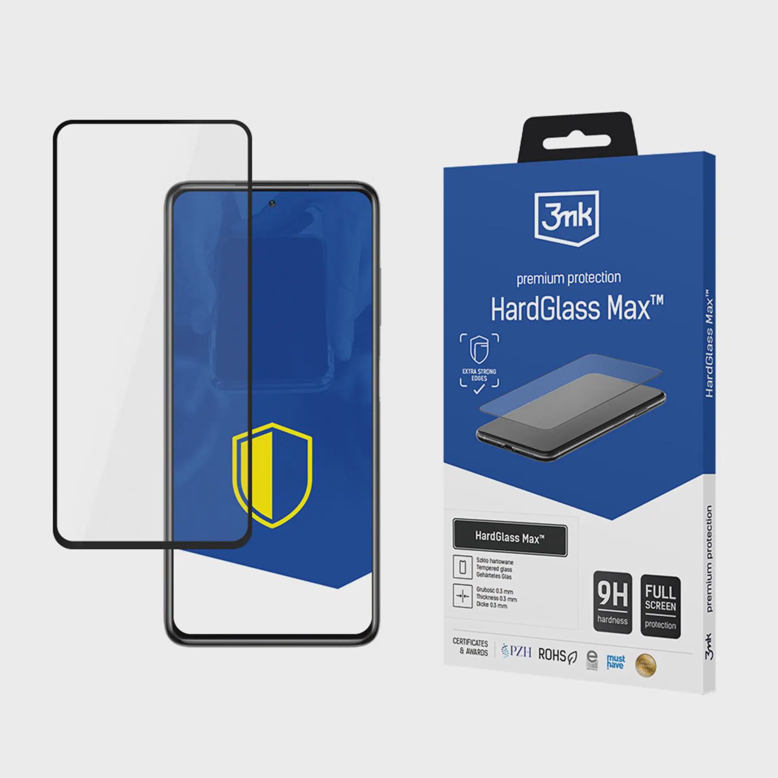 Förstärkt härdat glas för hela skärmen 3mk HardGlass Max Black för Xiaomi Poco X3
