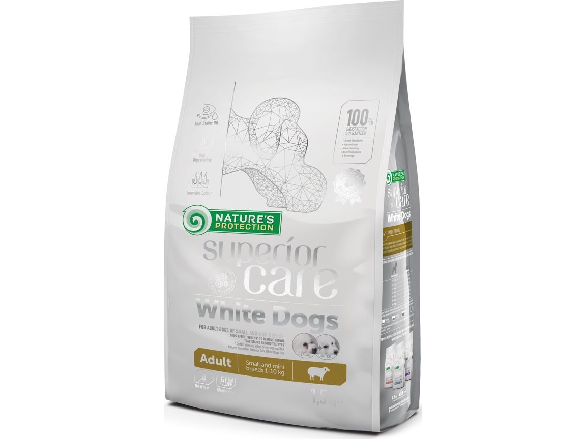 Nature's Protection Superior Care White Dogs Adult Small - Karma för vita små hundar 1,5 kg