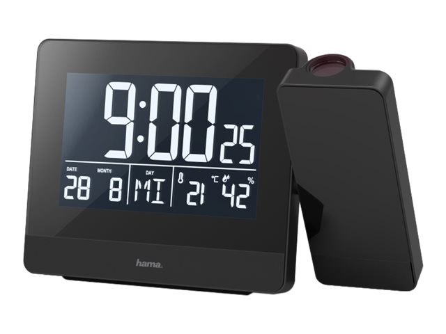Hama Plus Charge - Väckarklocka - elektronisk - skrivbord - svart