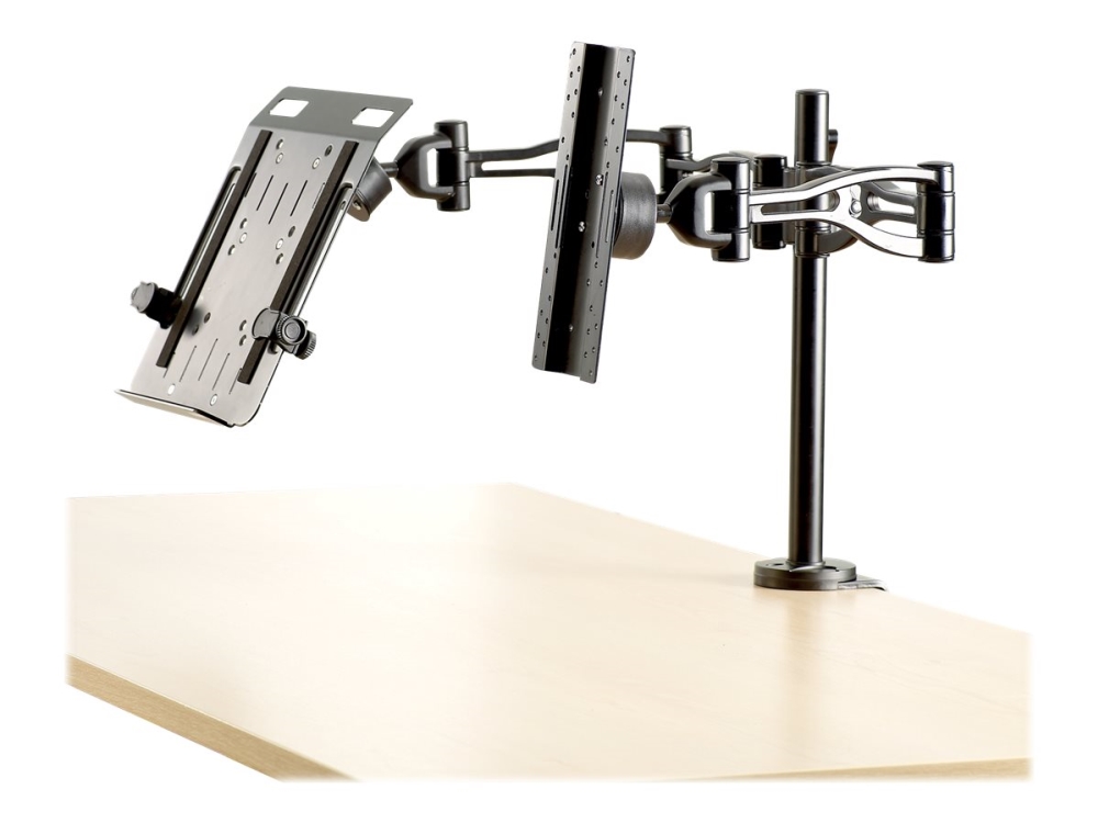 Fellowes Professional Series Deep Adjustable Dual Monitor Arm - Monteringssats - justerbar arm - för 2 monitorer - järn - svart - skrivbordsmonterbar