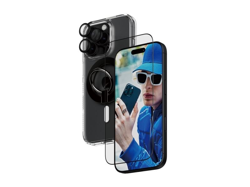 PanzerGlass ® 4-in-1 Protection Bundle iPhone 16 Pro, Apple, Apple - iPhone 16 Pro, Torr applicering, Reptålig, Stöttålig, Transparent, 1 styck, bild 4