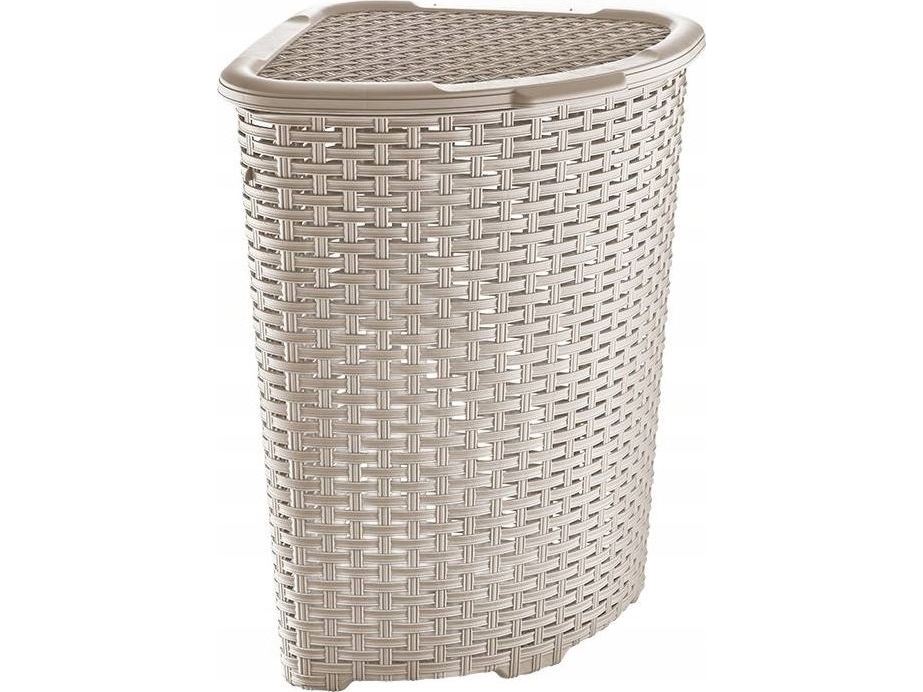 Tvättkorg Katex hörn i rotting 52 l beige