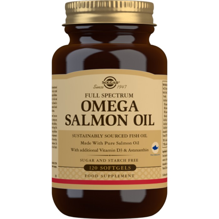 Solgar Full Spectrum Omega Salmon Oil, 120 Softgels