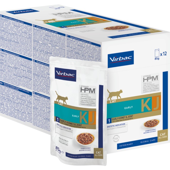 Virbac Cat Wet KJ1 Early Kidney & Joint 12 x 85 g