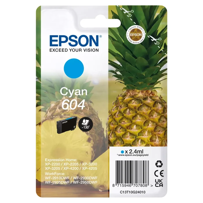 Epson T604, cyan bläckpatron, bild 4