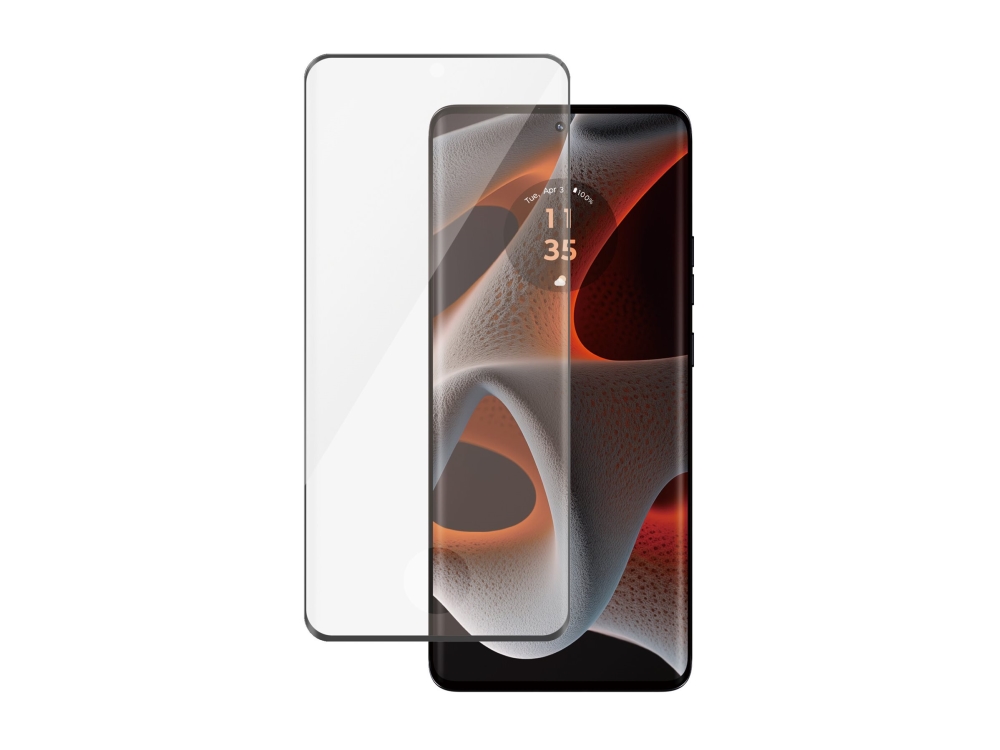 PanzerGlass - Skärmskydd för mobiltelefon - ultra-bred passform, böjda kanter - glas - ramfärg svart - för Motorola Edge 50 Pro