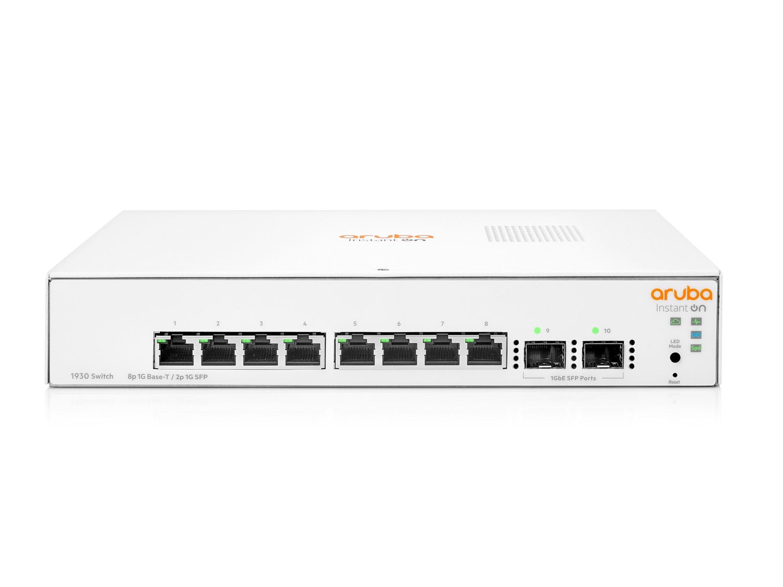 HPE Aruba Instant On 1930 8G, 8xGigabit + 2xSFP Gigabit, L3 managed, skrivbordsmodell, bild 3