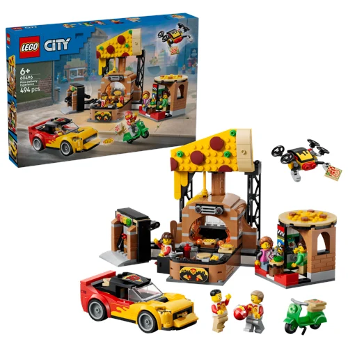 LEGO City Pizzahemkörning med fordon 60496