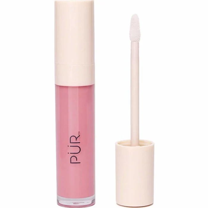 PÜR Glossy Lip Tint Plumping Tinted Lip Oil Strawberry Sorbet Strawberry Sorbet