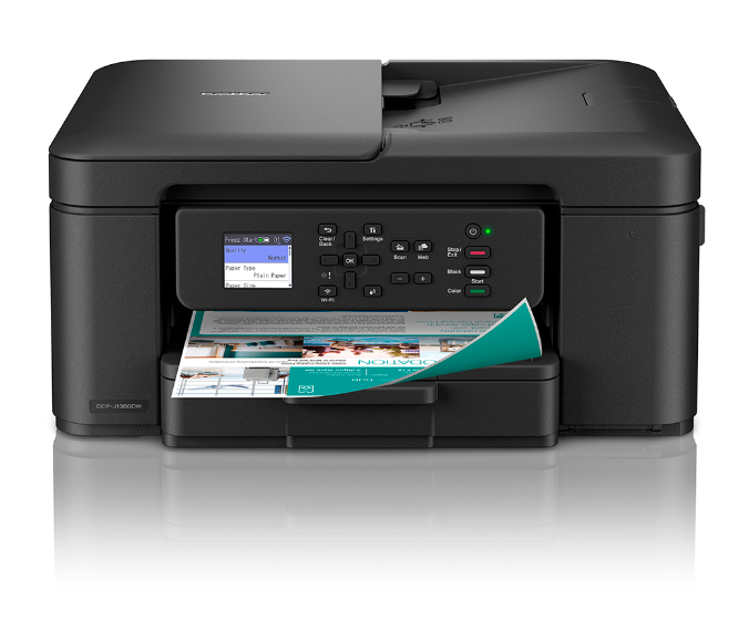 Brother DCP-J1360DW, skrivare + scanner + kopiator, 16/9 ipm ISO, 1200x2400 dpi scanner, duplex, ADF, AirPrint, USB/WiFi, bild 4