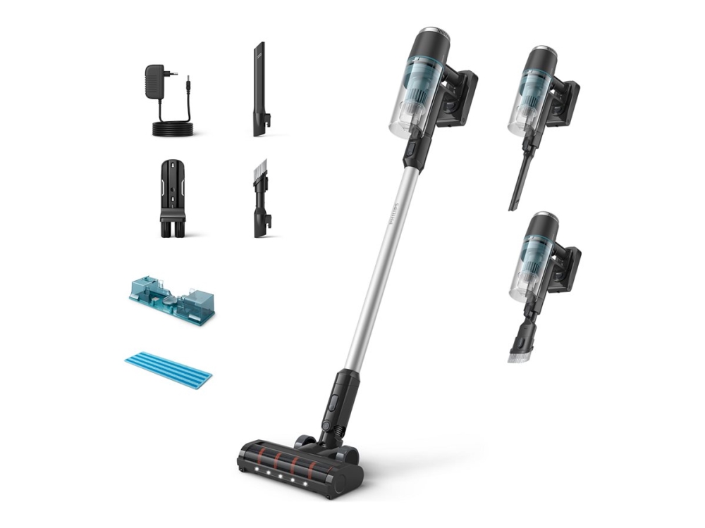 Philips 3000 Series XC3131 - Dammsugare - skaft/handhållen (2-i-1) - utan påse - sladdlös - dimgrå