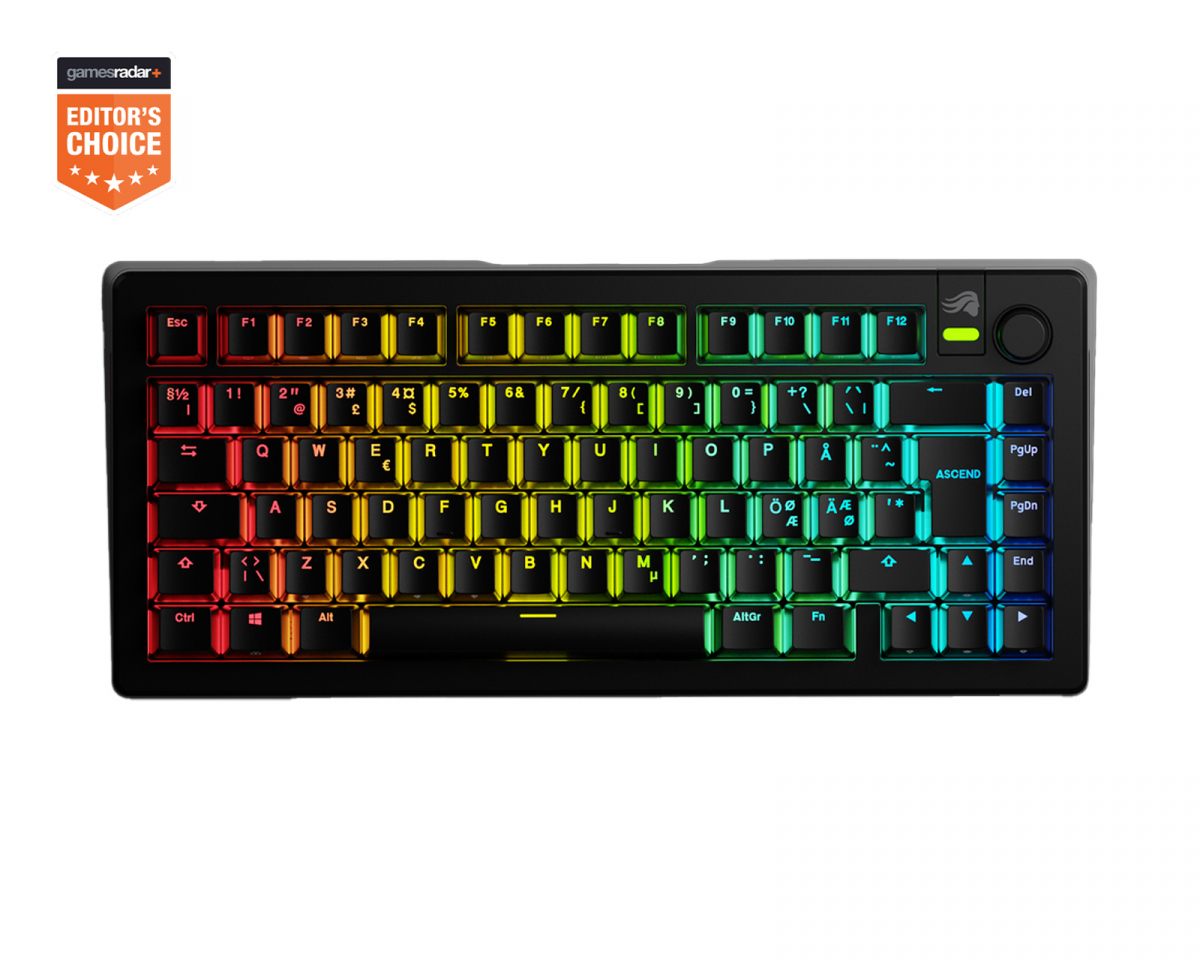 Glorious GMMK 3 75% Pre-Built mekaniskt gamingtangentbord - Glorious Fox Linear, svart, bild 2