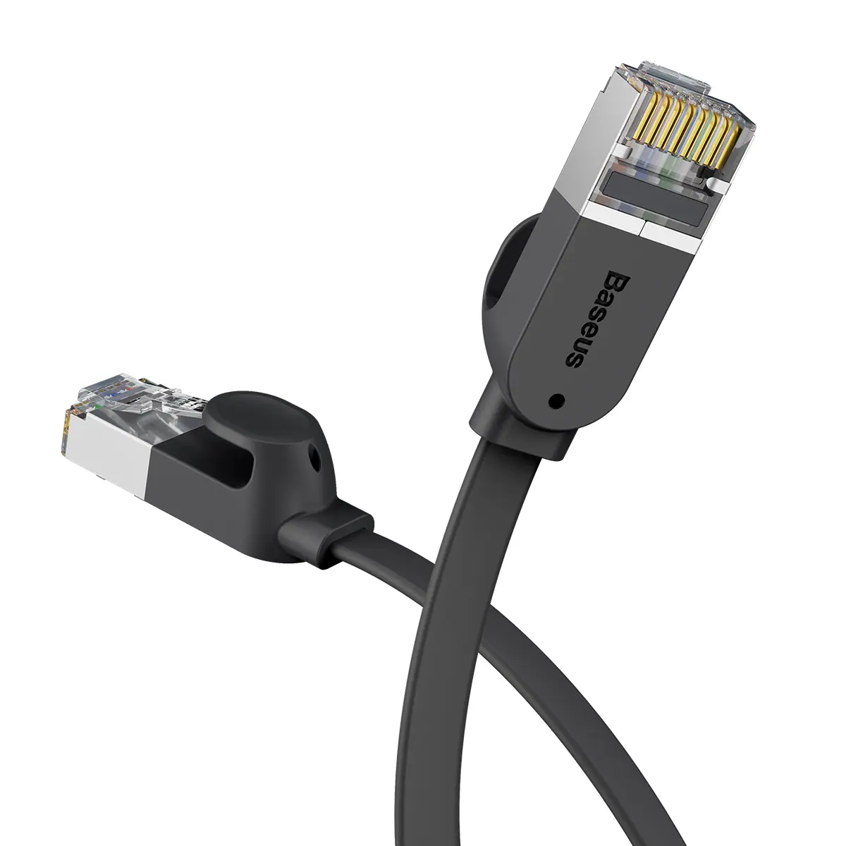Baseus Höghastighets flat Ethernet CAT6 RJ45 nätverkskabel 1m - svart, bild 2