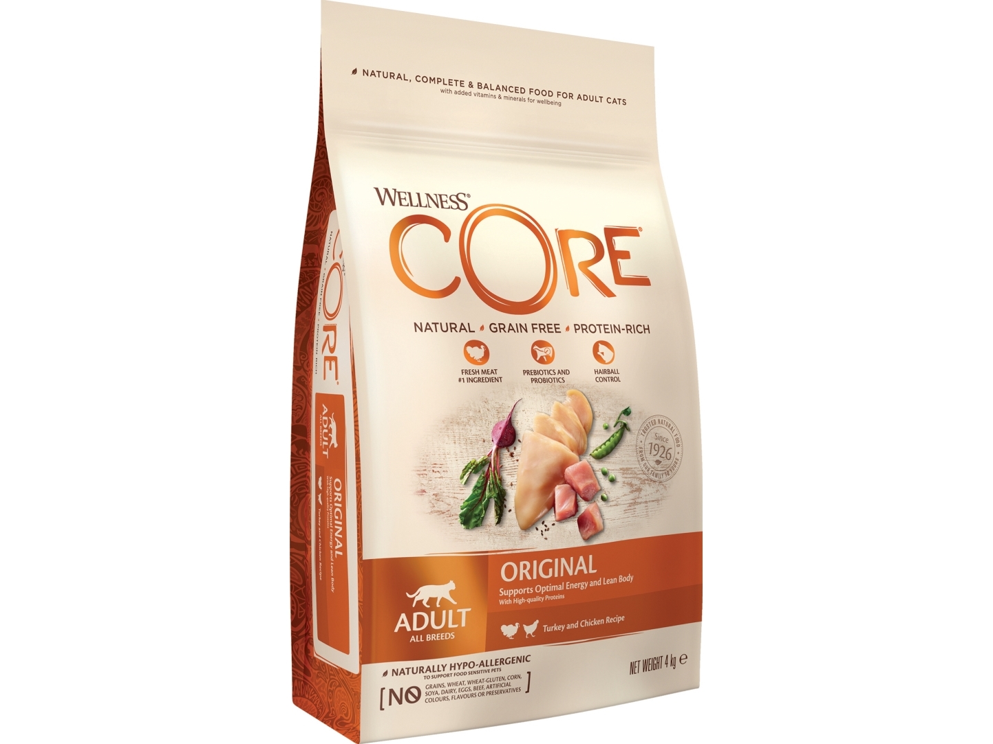 Caniwild CORE kattmat vuxen med kalkon och kycklingrecept 4 kg