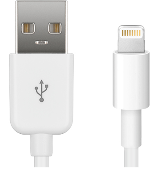 MicroConnect Lightning till USB-kabel, MFI, 0,5 meter - Vit, bild 3