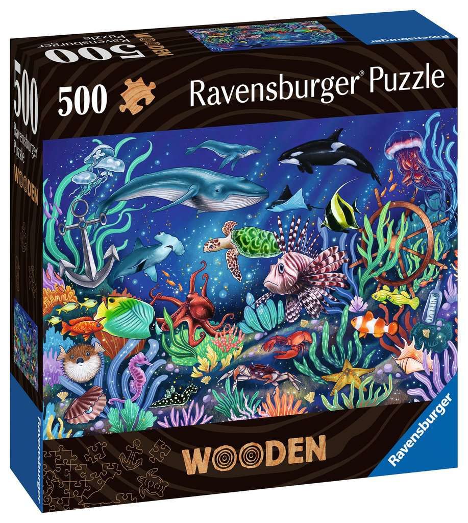 Ravensburger Pussel: Wooden Under the Sea 500 Bitar