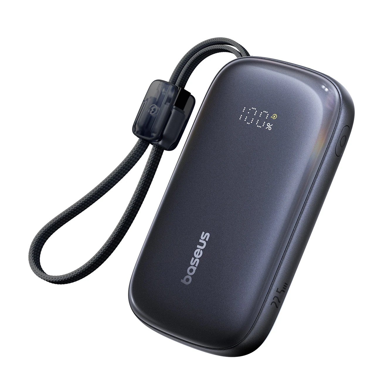 Baseus EnerFill FC21 QPow3 10000mAh 22.5W Power Bank med digital display och avtagbar kabel - Svart