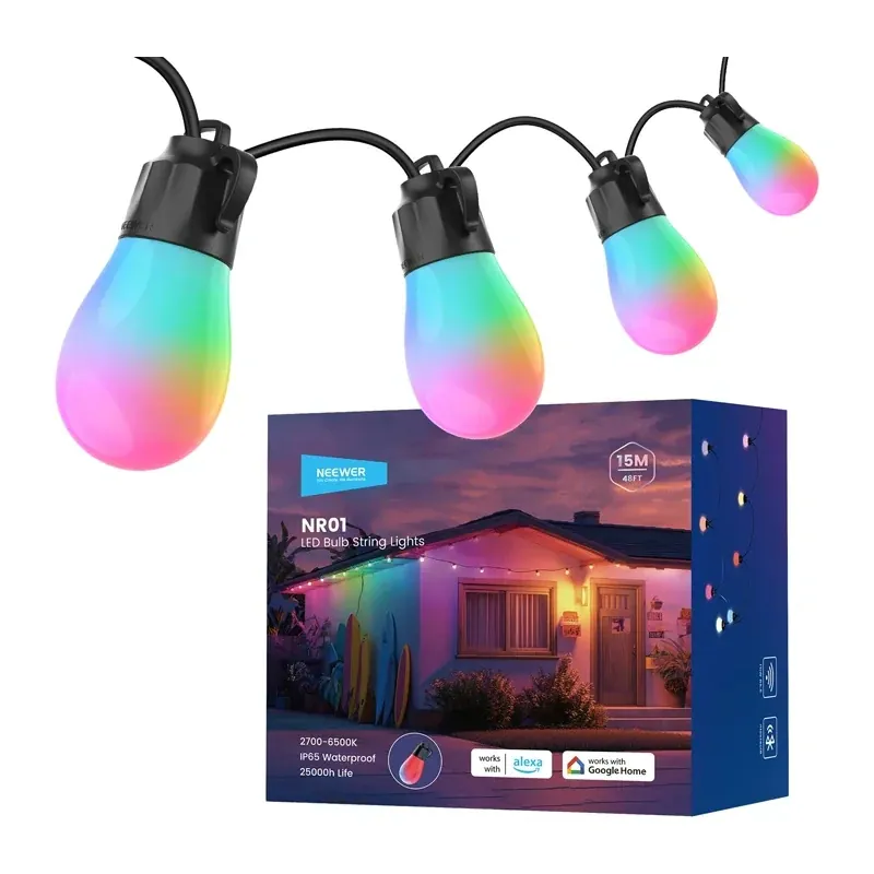 Utomhusljusslinga NEEWER RGB varmvitt, bild 2