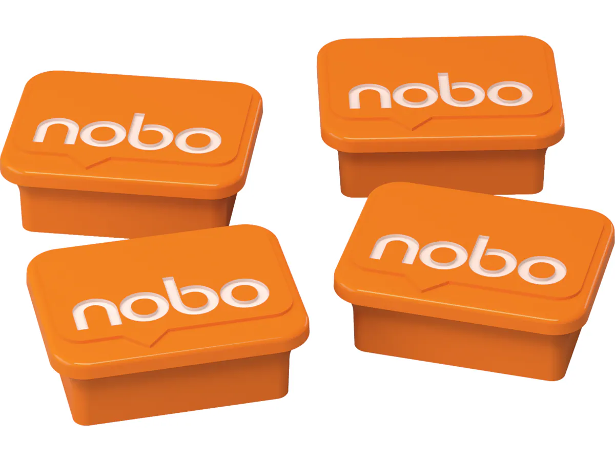Nobo Magneter Whiteboard 18x22 mm, orange (4 st)