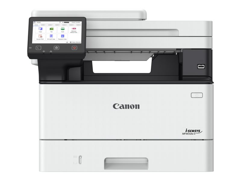Canon i-SENSYS MF465dw II - Multifunktionsskrivare - svartvit - laser - A4 (210 x 297 mm), Legal (216 x 356 mm) (original) - A4/Legal (media) - upp till 40 sidor/minut (kopiering) - upp till 40 sidor/minut (utskrift) - 350 ark - 33.6 Kbps - USB 2.0, Gigabit LAN, Wi-Fi(n)