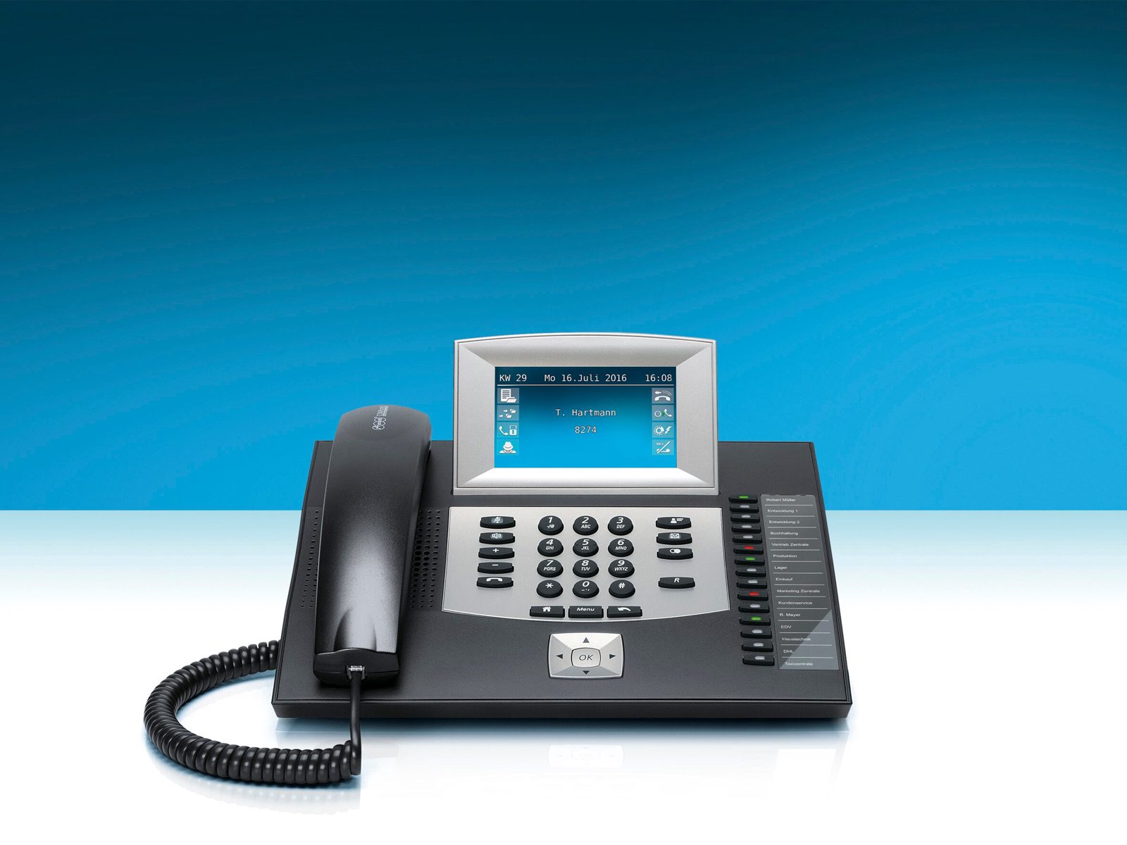 Auerswald COMfortel 2600 - ISDN-telefon - svart - för COMpact 3000 analog, 3000 ISDN, 3000 VoIP, 5010 VOIP, 5020 VOIP, bild 3