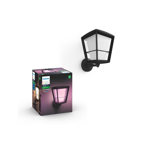 Philips Hue Econic WACA svart uppåtriktad vägglampa