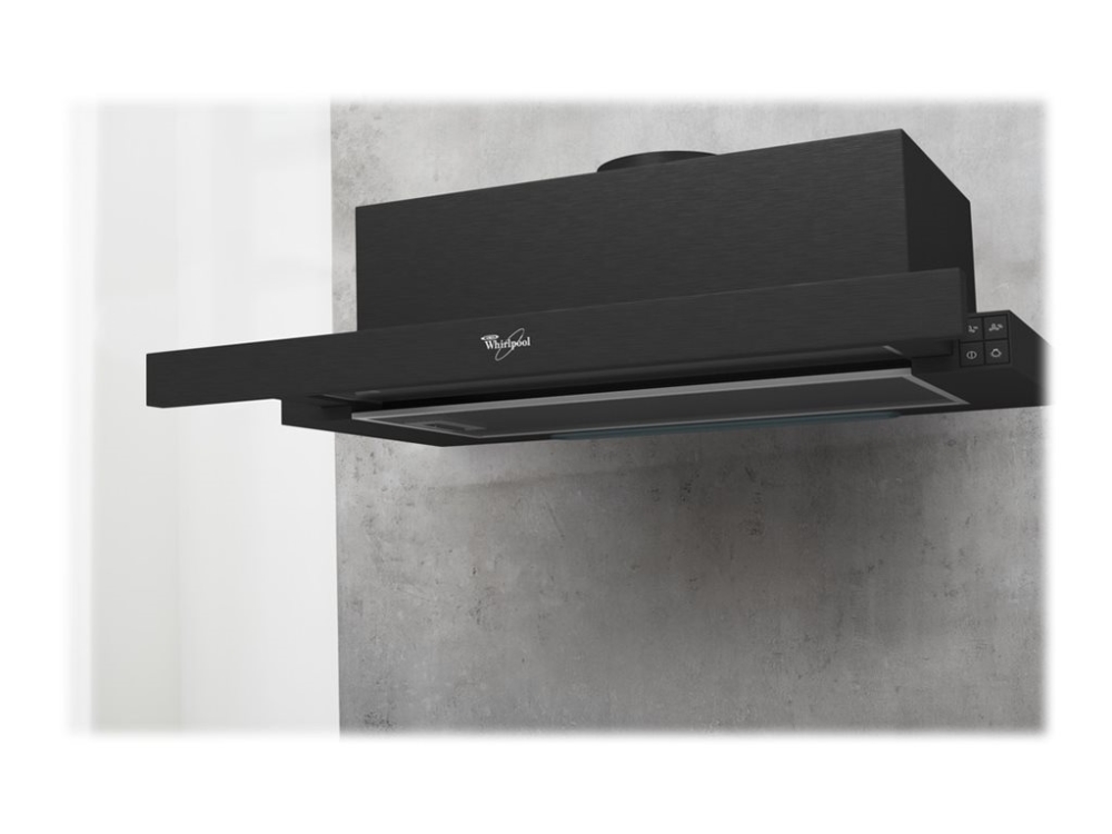 Whirlpool AKR 749/1 NB - Kåpa - teleskopisk - bredd: 59.9 cm - djup: 30 cm - utsug och cirkulation - svart