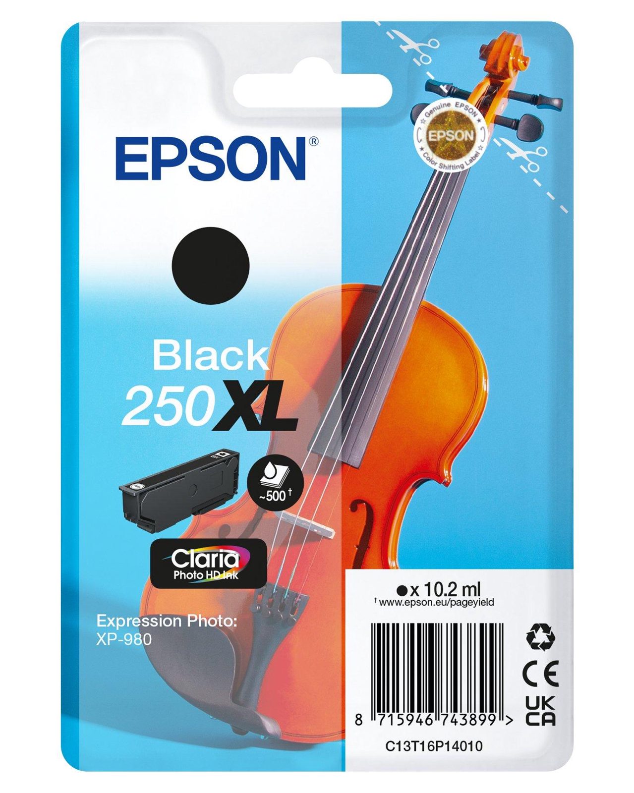 Epson 250XL Svart, 10,2ml, bild 3