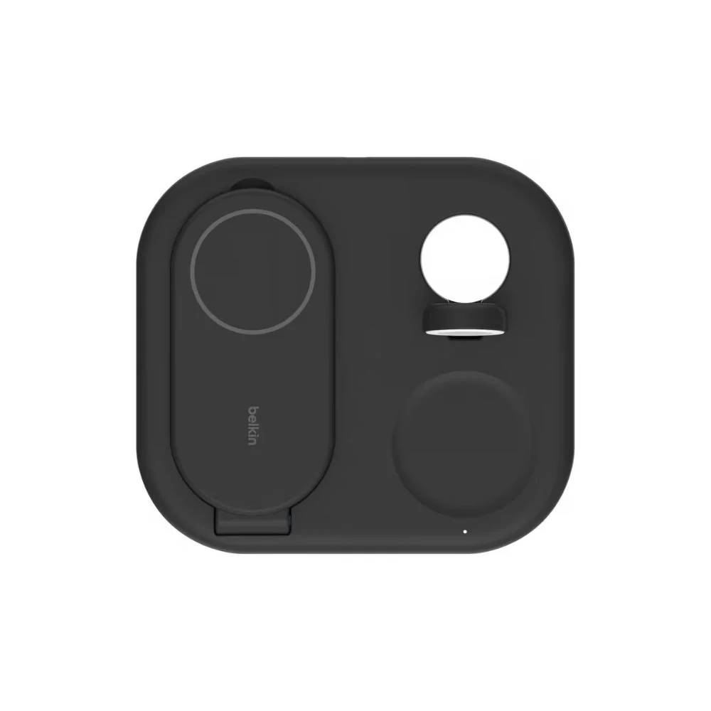 Belkin BoostCharge Qi2 3-i-1 magnetisk hopfällbar trådlös laddare 15 W, svart
