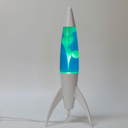 iTotal Lava Lamp - Rocket White/Blue/Green