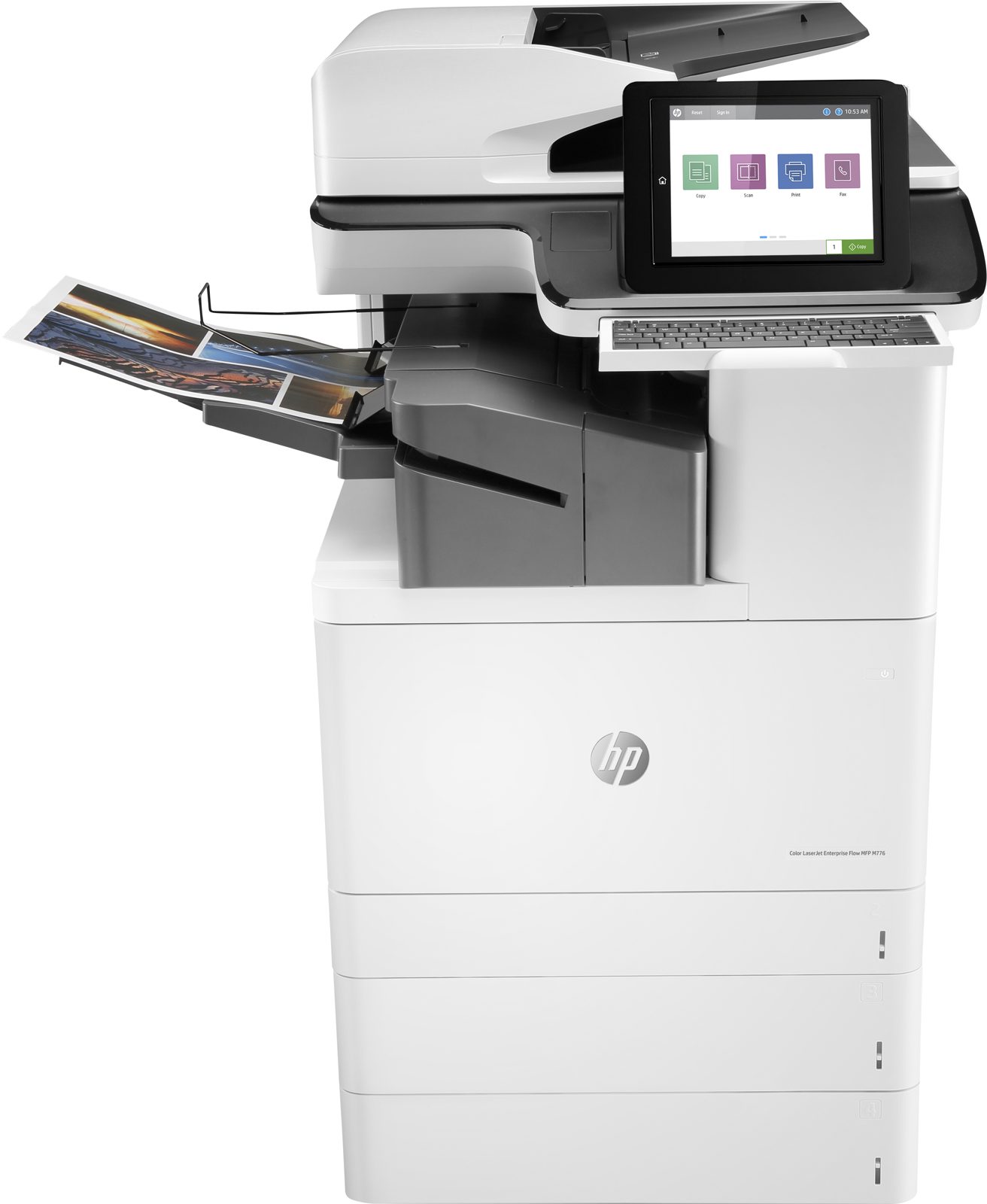 HP Color LaserJet Enterprise Flow MFP M776zs, färglaserskrivare + scanner + kopiator + fax, 45/45 ppm, A3, duplex, USB/GigaLAN, bild 4