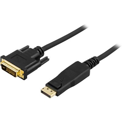 Deltaco DisplayPort till DVI-D monitorkabel - 2m - Svart