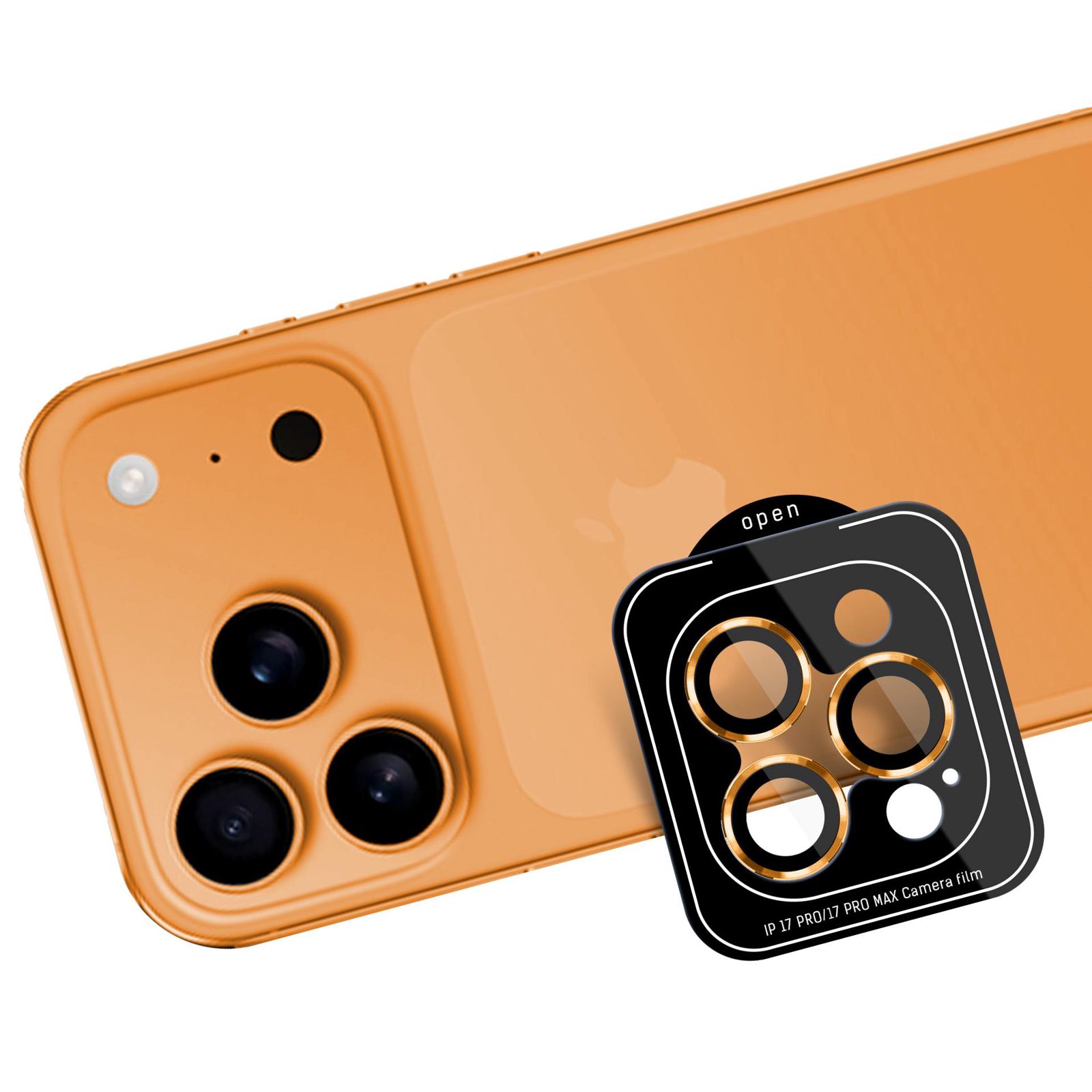 3mk Lens Protection Pro härdat glas för iPhone 17 Pro / 17 Pro Max – Orange, bild 5