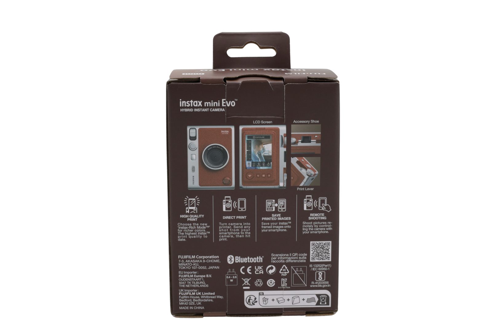 Fujifilm Instax Mini EVO -direktfilmskamera, brun, bild 5
