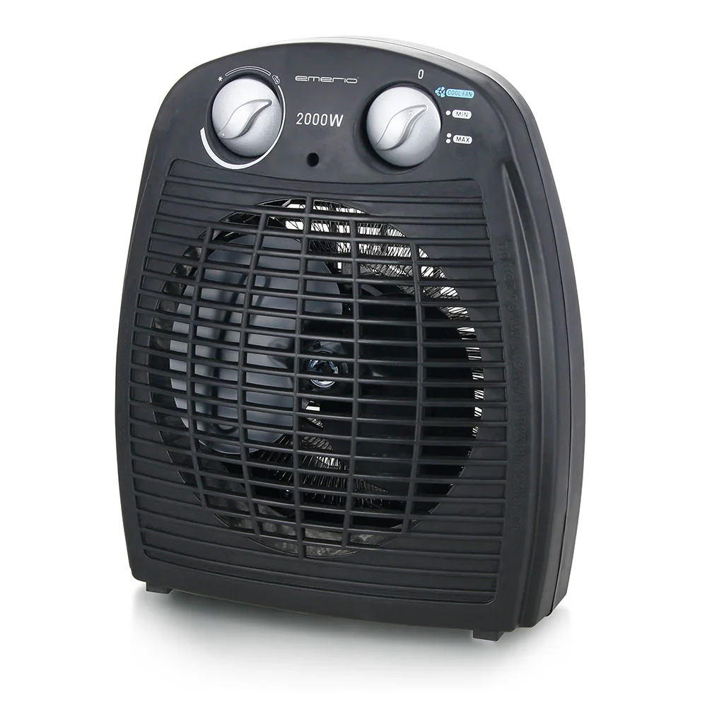 Emerio FH-106737.2 värmefläkt 2000 W 2 värmelägen termostat, svart