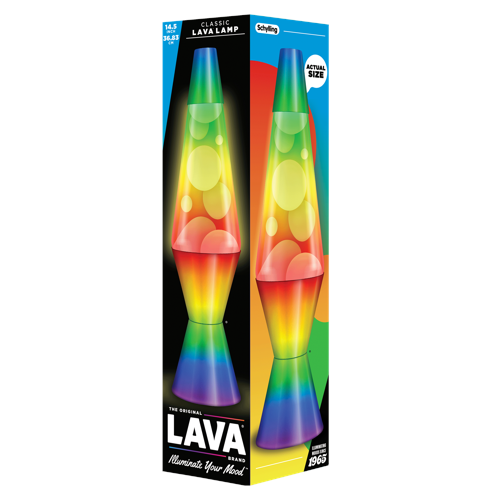 Lava® Lampa Vit/3-Färg, Regnbågsfot 37cm