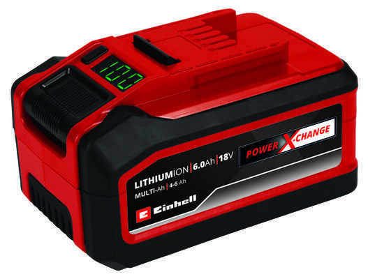 Einhell 4511502, Batteri, Litium-Ion (Li-Ion), 6 Ah, 18 V, Einhell, Svart, Röd