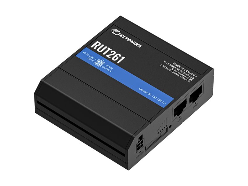 Teltonika RUT261 LTE-router Cat 6 4G med dubbla Ethernetportar