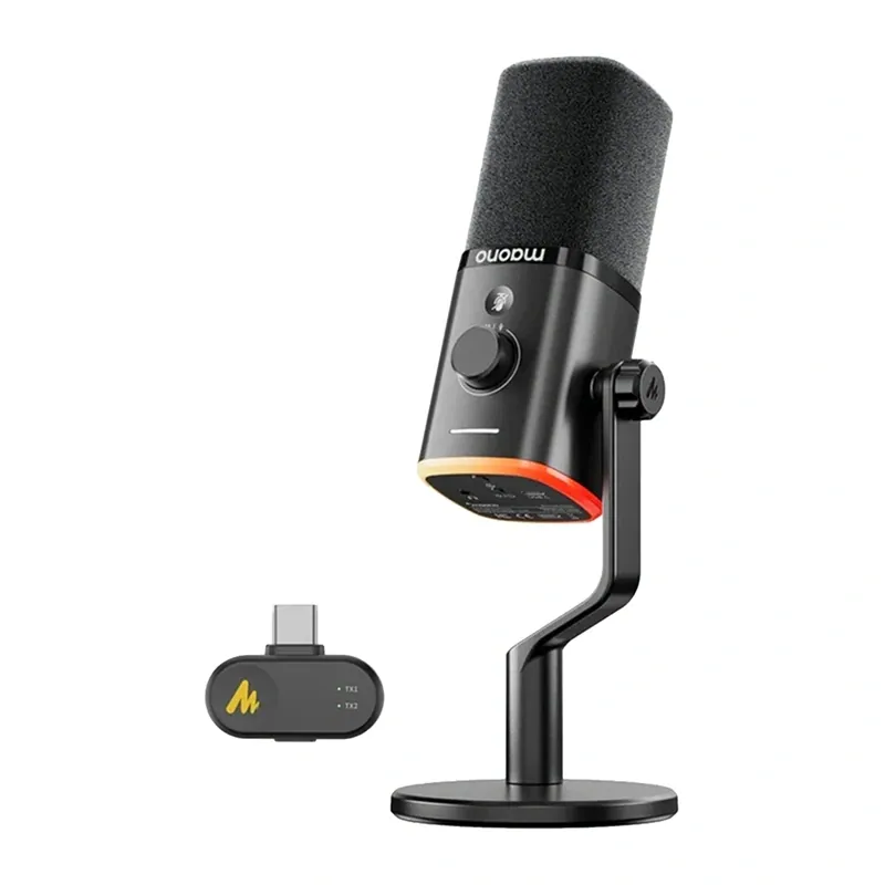Maono PD100WT - Trådlös Dynamisk Gaming Mikrofon - Svart