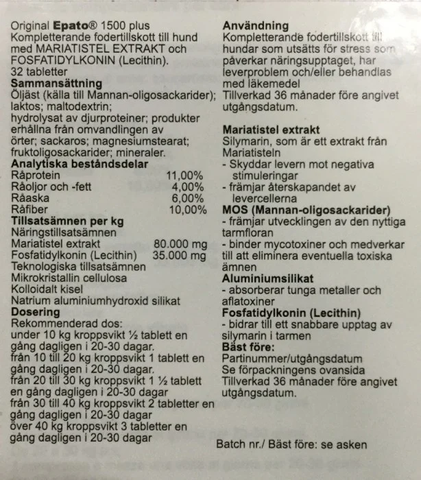 Epato 1500 Plus 32 tabletter, bild 2