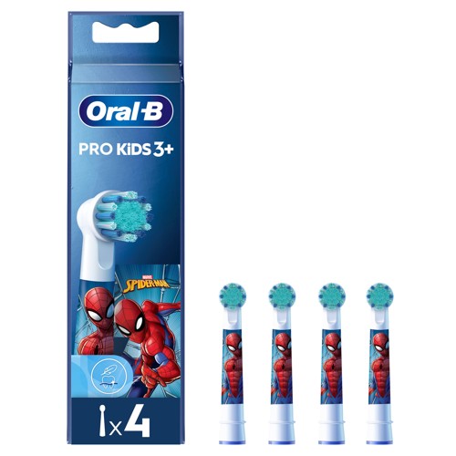 Oral-B Pro Kids Spiderman-borsthuvuden, 4 st
